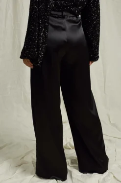 Joelle Brede jakkesætsbukser i satin