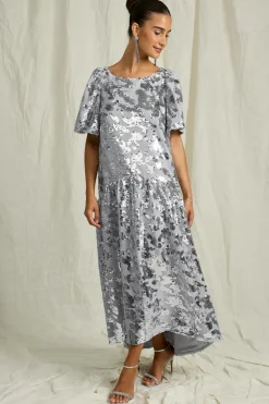 Joelle Maxi kjole med pufærmer