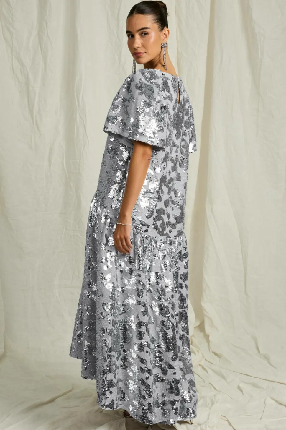 Joelle Maxi kjole med pufærmer