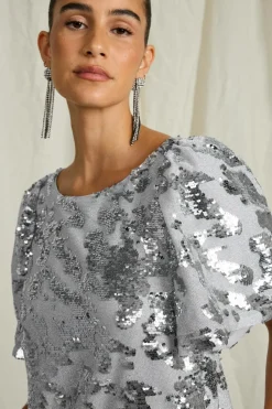 Joelle Maxi kjole med pufærmer