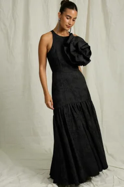 Joelle Maxi kjole med aftagelig rose