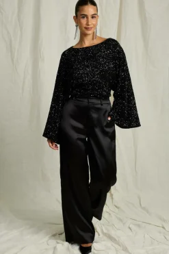 Joelle Paillet top med brede ærmer