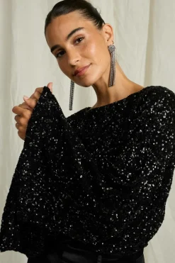 Joelle Paillet top med brede ærmer