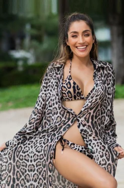 KAANDA Beach life Strandkjole Cheetah Shirt Dress