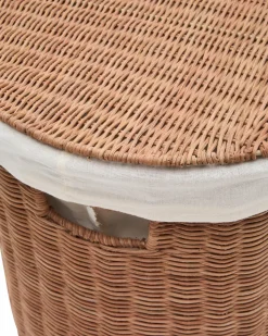 Kave Home Indali sæt med 2 rattan-kurve, Ø 50 cm / Ø 55 cm