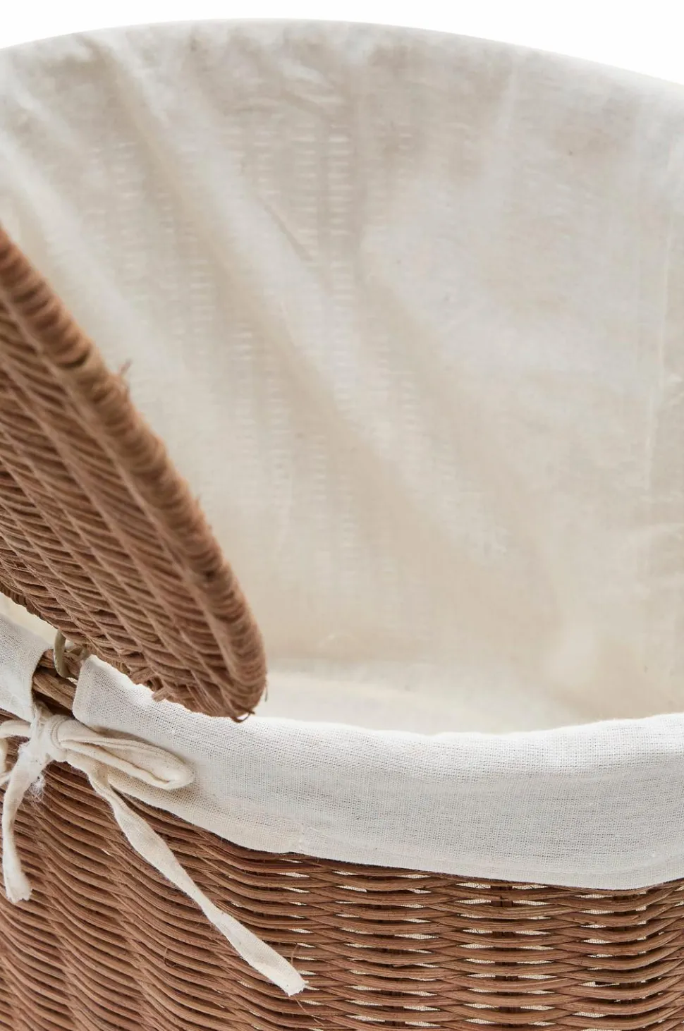 Kave Home Indali sæt med 2 rattan-kurve, Ø 50 cm / Ø 55 cm