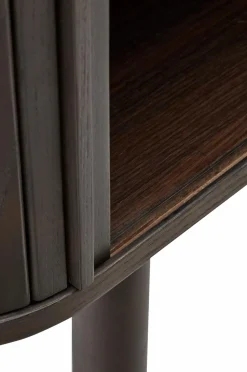 Kave Home Mailen tv-bord med 2 døre i askefinér med mørk finish 120 x 50 cm