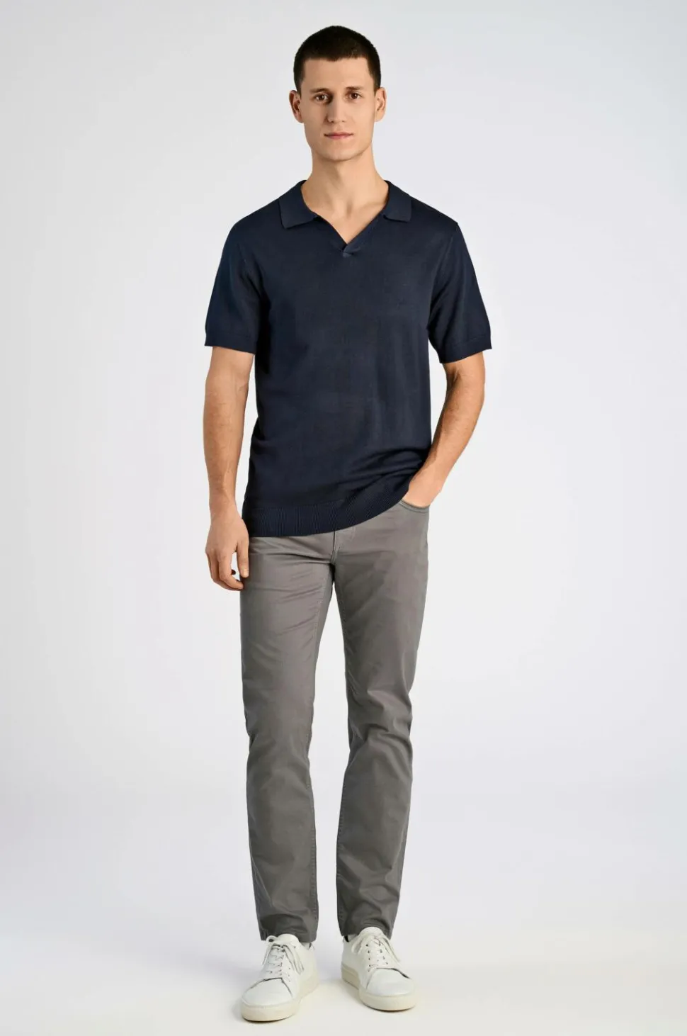 Lindbergh Poloshirt Ecovero S/s V-neck Polo