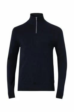 Lindbergh Trøje Half Zip Melange Knit
