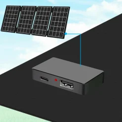 LogiLink Foldbart solcellepanel 1x USB-C, 1 x USB-A 15w