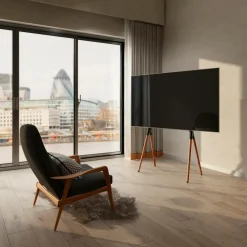 LogiLink Gulvstativ Til TV 49-70 Sort/valnød