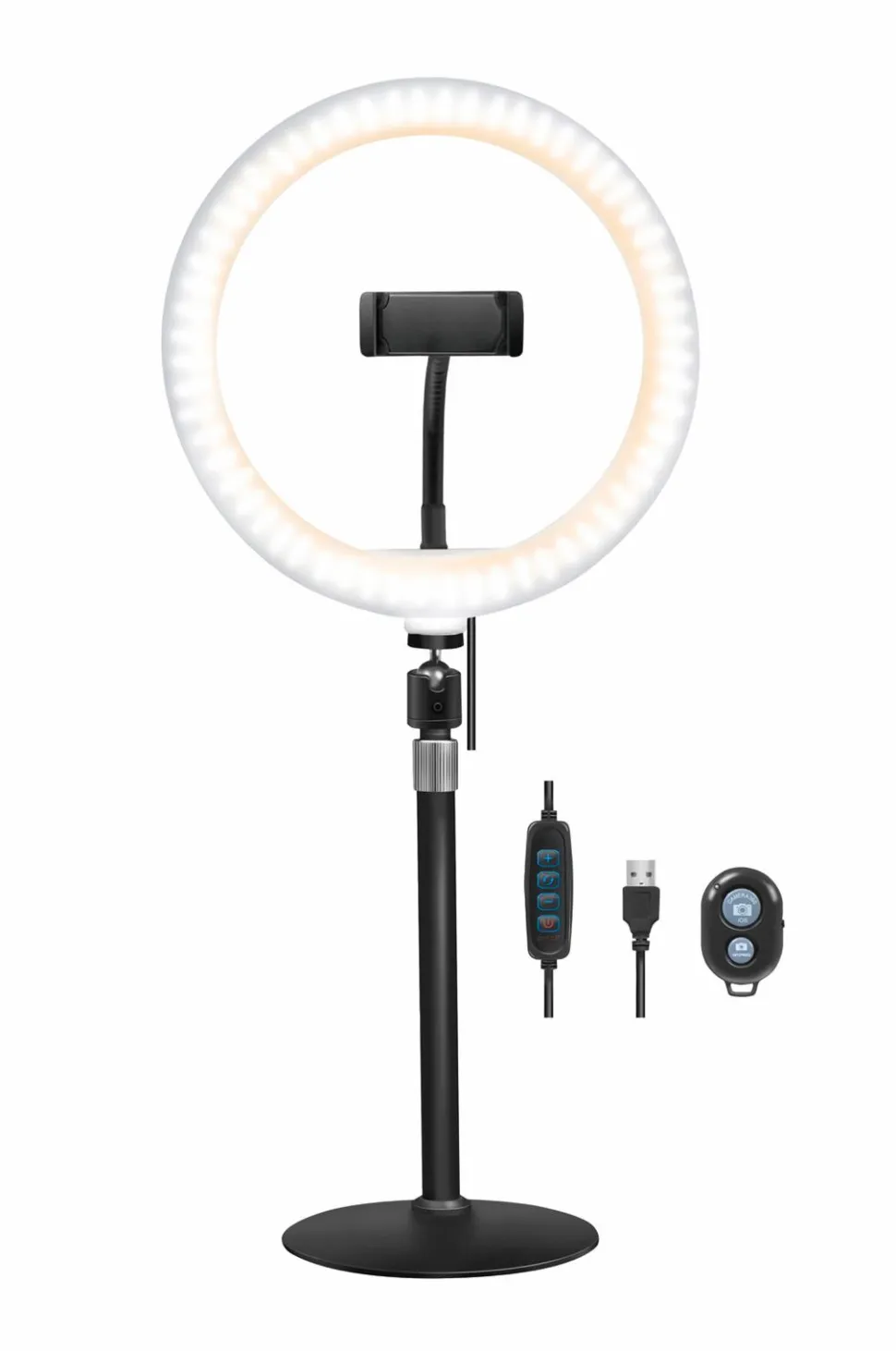 LogiLink Ring Light for Smartphone Ø 25 cm med bordstativ