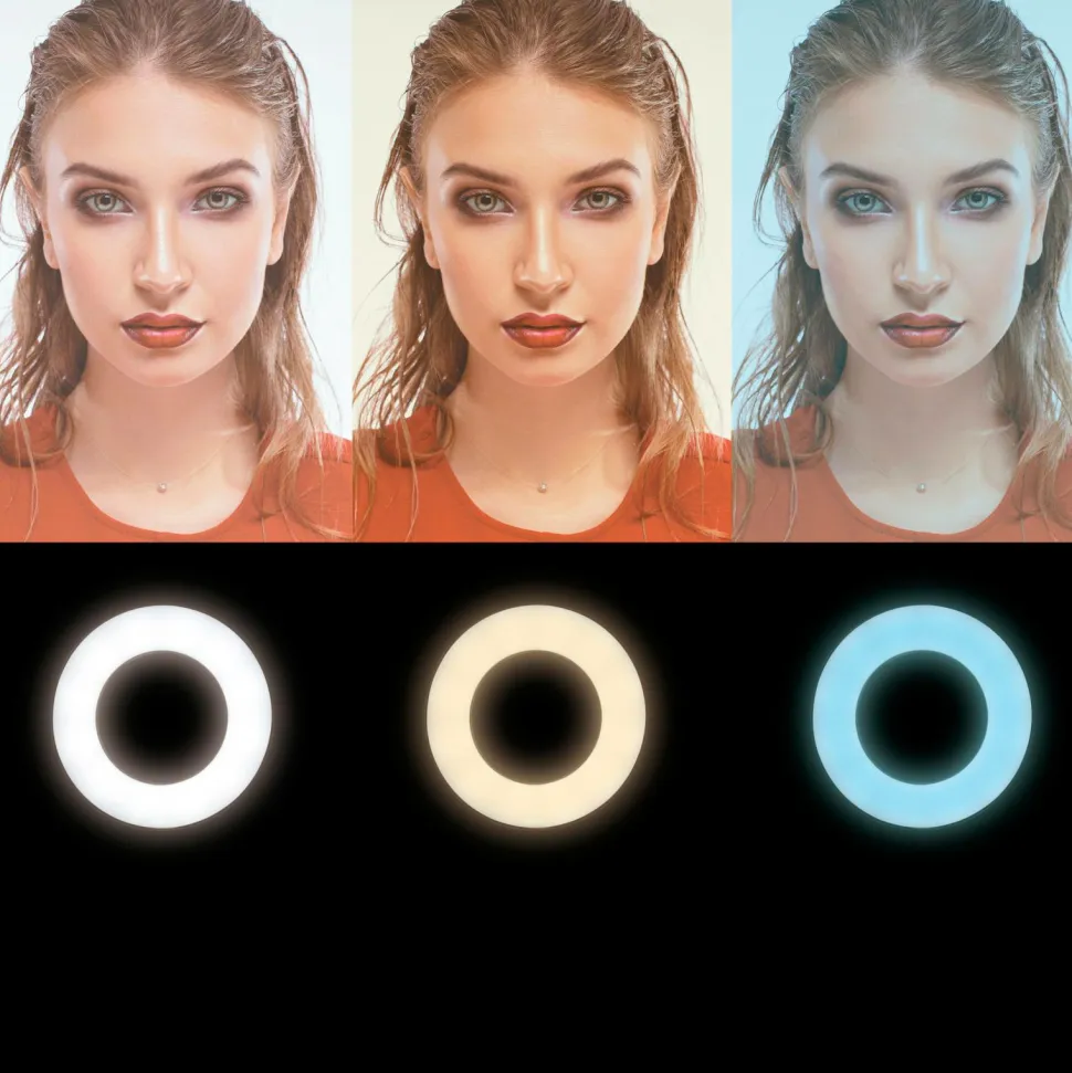 LogiLink Ring Light for Smartphone Ø 25 cm med bordstativ