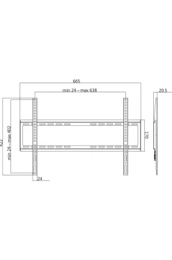 LogiLink Vægbeslag TV 37-70