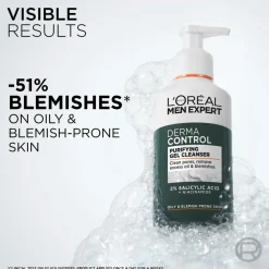 L'Oréal Paris Men Expert Derma Control Purifying Gel Cleanser For Sensitive Skin 260 Ml