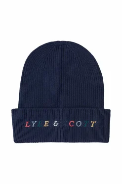 Lyle & Scott Hue Multi Colour Embroidery Beanie