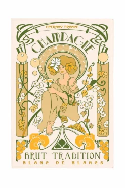 Maison Vivaraise Køkkenhåndklæde Champagne Art Deco 48 X 72
