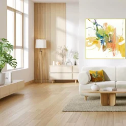 Malerifabrikken Confidential Yellow / Blandet maleri / 100 X 100 cm