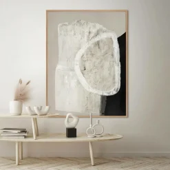 Malerifabrikken Design Painting / Sort Of Stone / 120x90 Cm / Egetræsramme