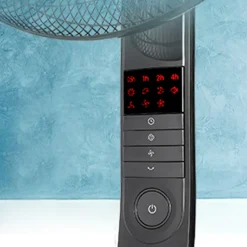 Midea Gulvvifte 3 hastigheder og fjernbetjening, sort