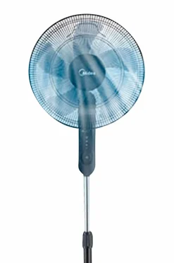 Midea Gulvvifte 3 hastigheder og fjernbetjening, sort