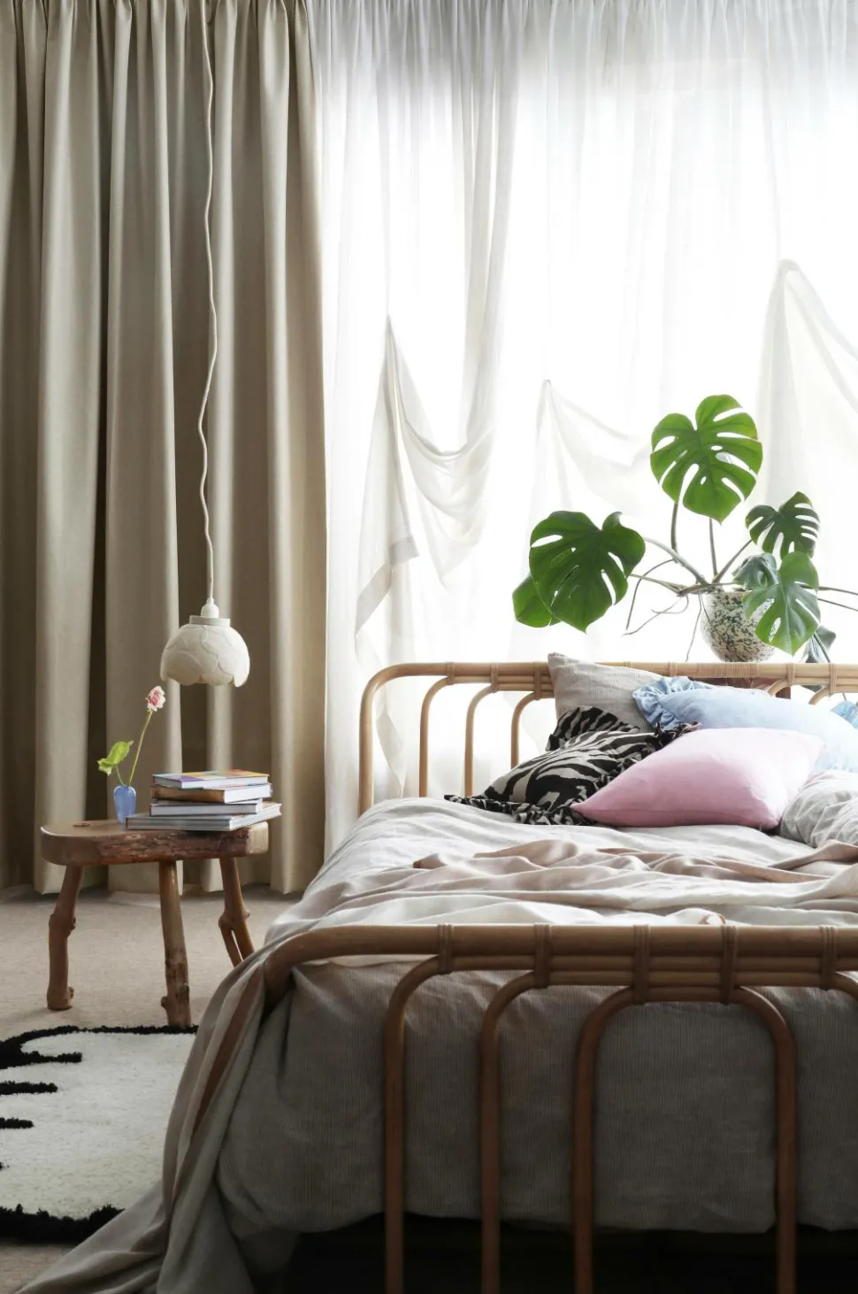 Mimou Hotelgardin Black Out dobbelt bredde