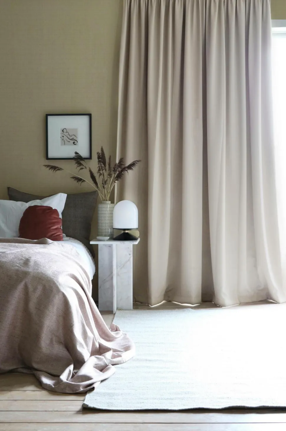 Mimou Mørklæggende hotelgardin - dobbelt bredde