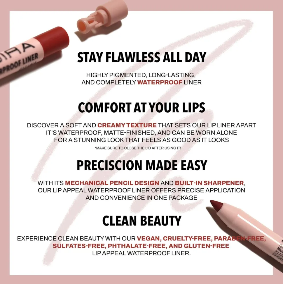 MOIRA Lip Appeal Waterproof Liner