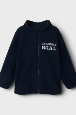 Name it Fleecetrøje nmmJohan Paw Fleece W Zip Cplg