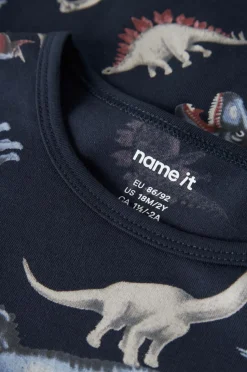 Name it Pyjamassæt nmmNightset Navy Dino