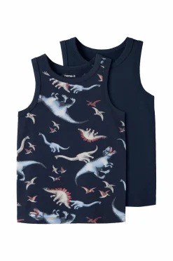 Name it Tanktop nmmTank Navy Dino 2-pak