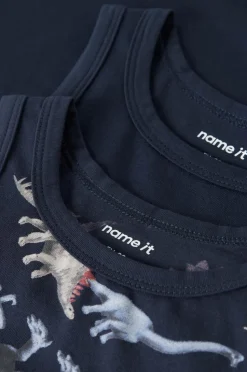 Name it Tanktop nmmTank Navy Dino 2-pak