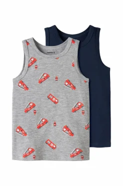 Name it Tanktop nmmTank Grey Firetruck 2-pak