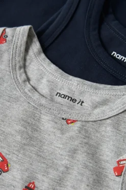 Name it Tanktop nmmTank Grey Firetruck 2-pak