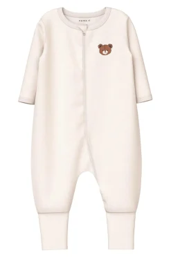 Name it baby Pyjamasoverall nbnNightsuit Zip FF Pumice Bear 2-pak