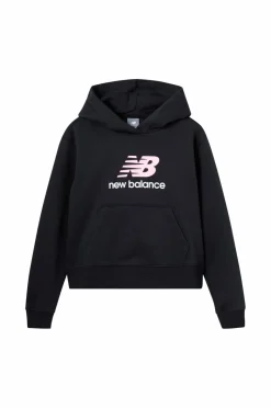 New Balance Hættetrøje Brush Back Stacked Logo