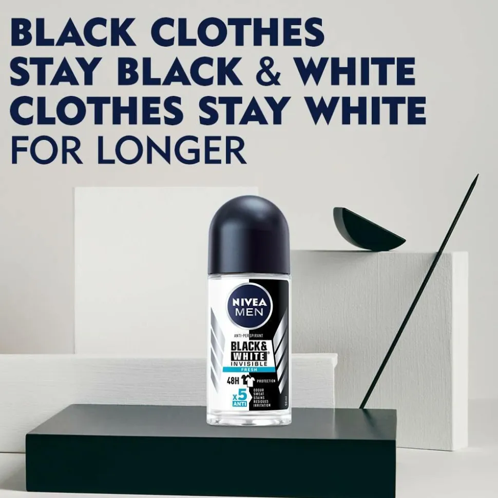 Nivea Antiperspirant Deo Roll on Black & White Fresh 50 ml