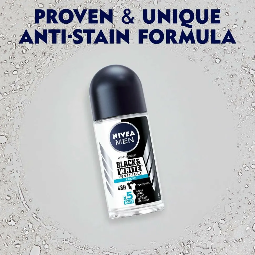 Nivea Antiperspirant Deo Roll on Black & White Fresh 50 ml