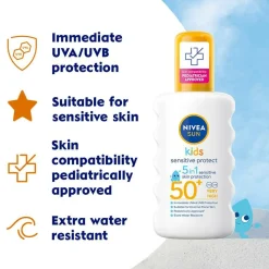 Nivea Kids Sensitive Protect & Play Sun Spray SPF50+ 200 ml