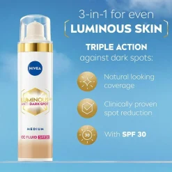 Nivea LUMINOUS630 Anti Dark-Spot Cc Fluid 3-I-1 40Ml