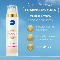 Nivea LUMINOUS630 Anti Dark-Spot Cc Fluid 3-I-1 40Ml
