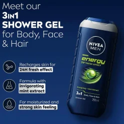 Nivea MEN Duschgel Energy 250 ml