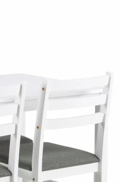 NORDFORM Alicante rektangulært spisebordssæt med bord og 4 stole, 110x70x74,5 cm