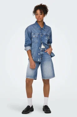 Only Denimshorts onlMate Reg Baggy Long Shorts Dnm N