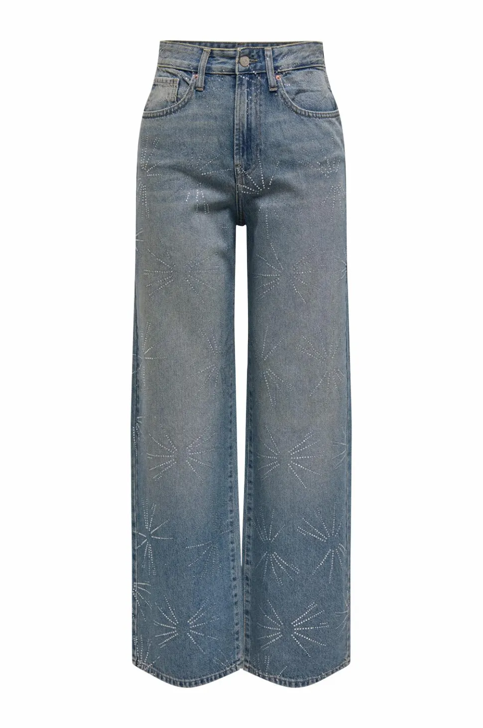 Only Jeans onlHope EX HW Wide Rhinst Dnm Tai D
