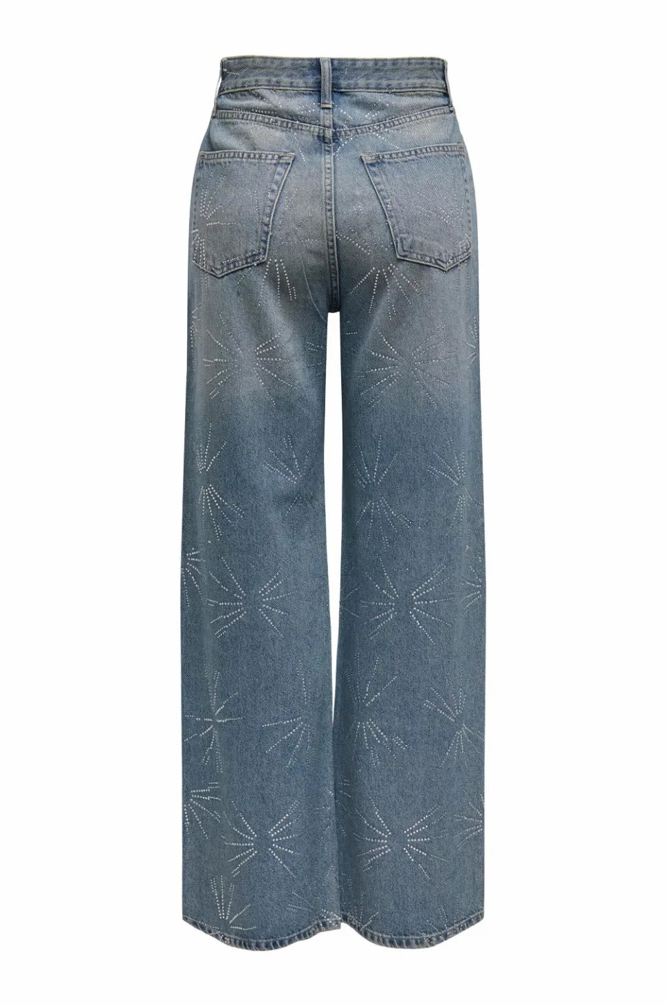 Only Jeans onlHope EX HW Wide Rhinst Dnm Tai D