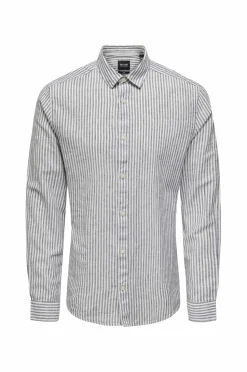 ONLY & SONS Skjorte onsCaiden LS Stripe Linen Shirt 660