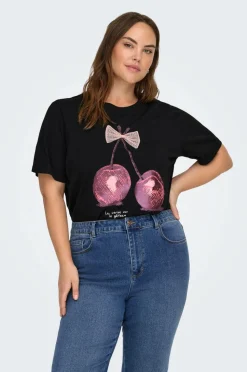 Only Carmakoma T-shirt carKita Life SS O-neck Jeans