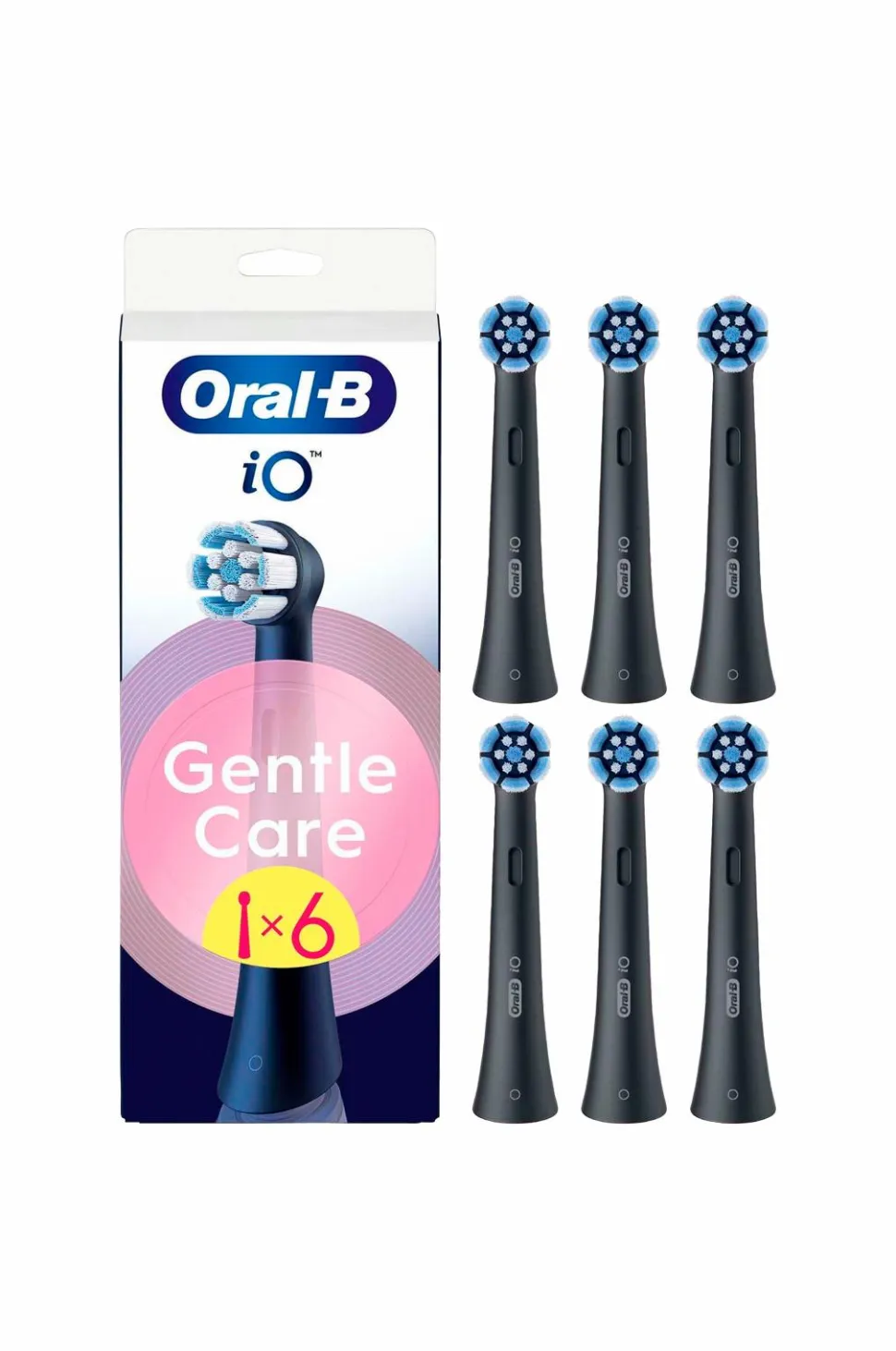 Oral B Børstehoved iO Gentle Care Black 6-pak