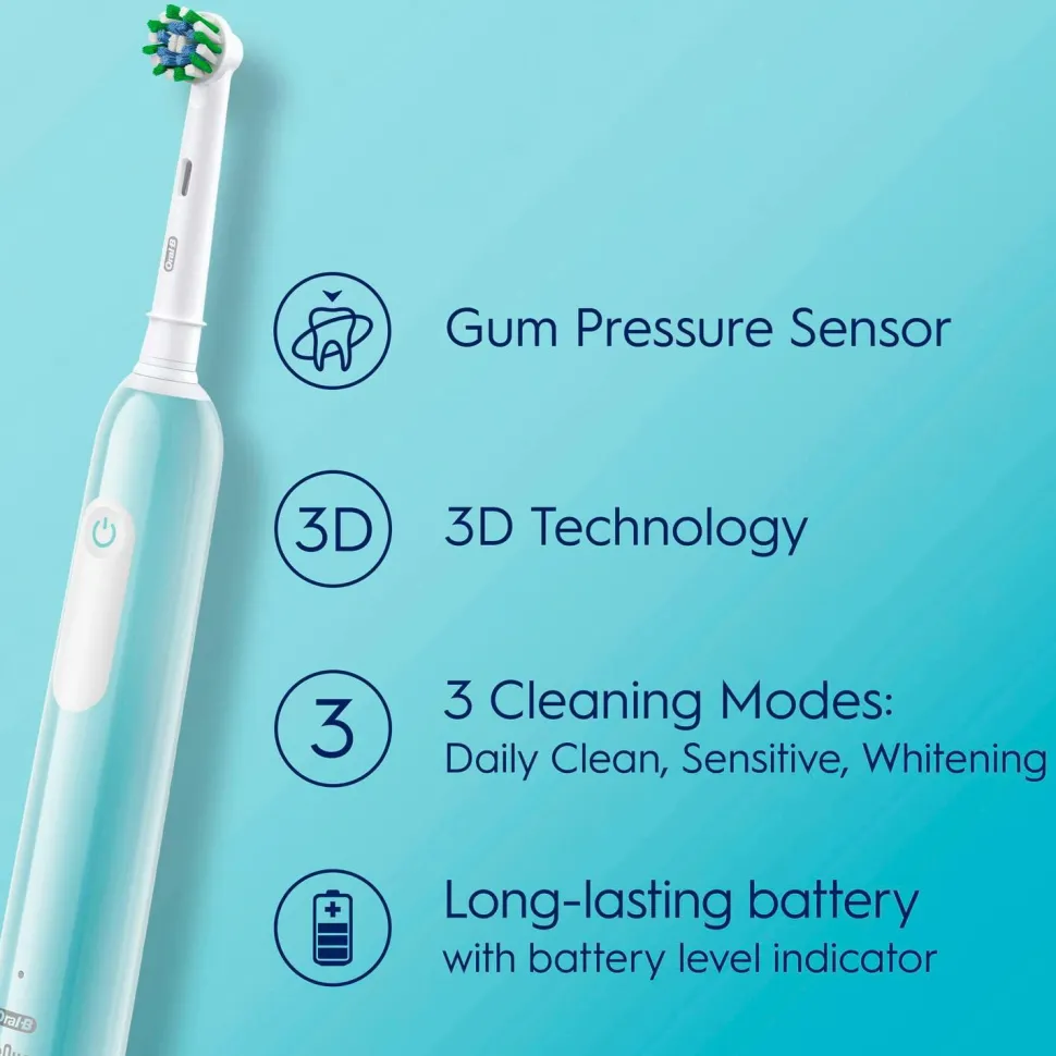 Oral B El-tandbørste Pro1 Turquoise + Ekstra Refill